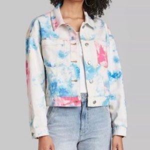Wild fable tie dye jean jacket